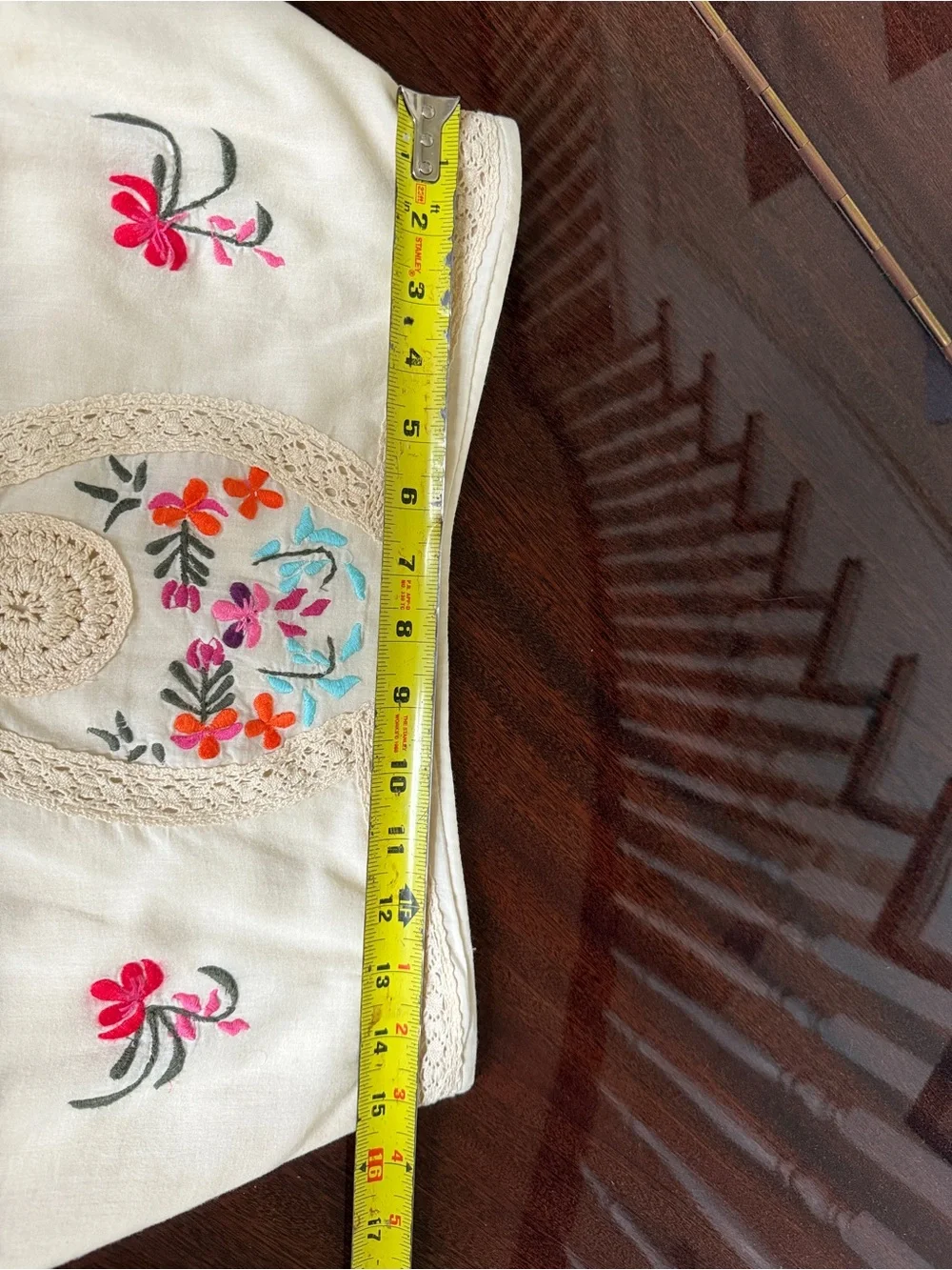 Vintage Free People Cream Embroidered Crochet Skirt